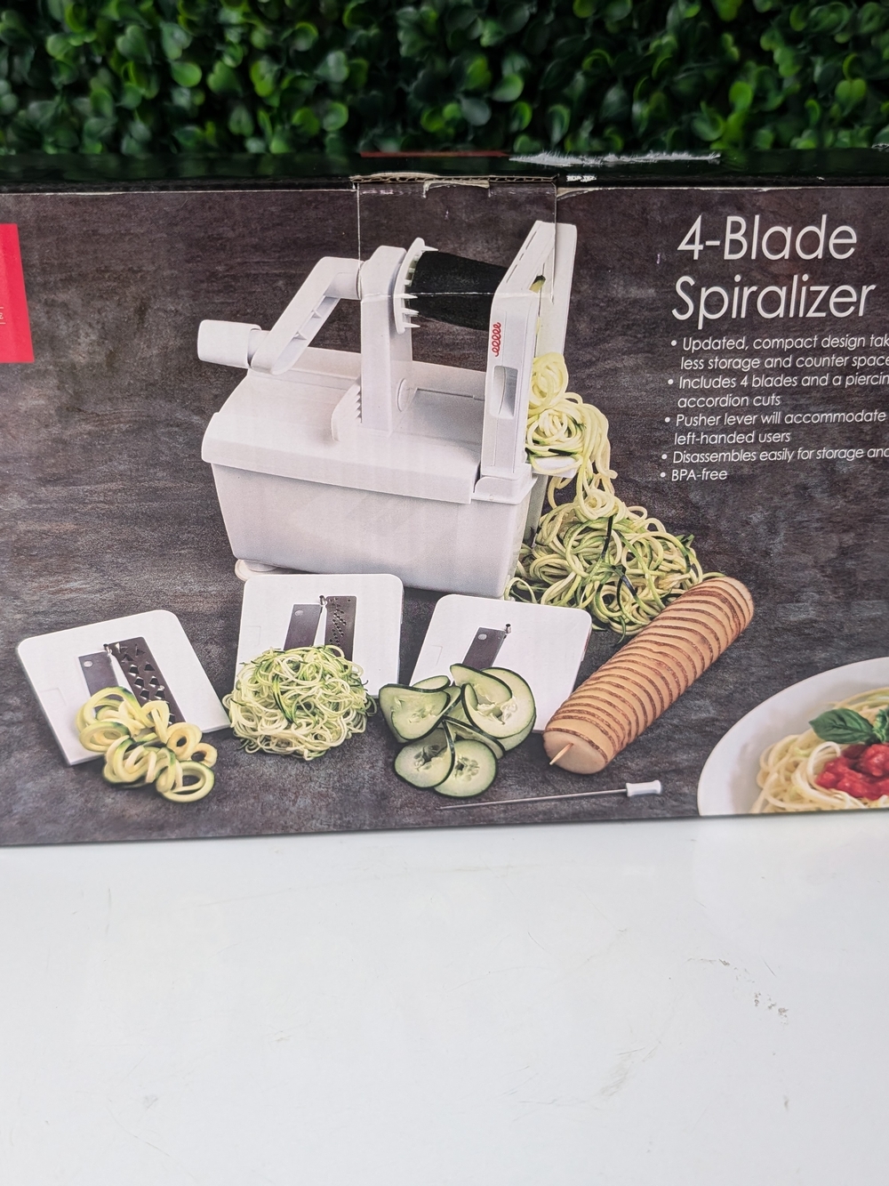 NIB Paderno Spiralizer 4-Blade Veggie White Series Model A4982800 Never Used